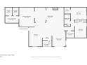 Detailed floor plan outlining the home's layout, including bedrooms, bathrooms, kitchen, and living areas at 7004 Westminster St, Tampa, FL 33635