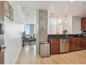 Contemporary kitchen with stainless steel appliances and sleek countertops at 777 N Ashley Dr # 3009, Tampa, FL 33602