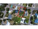 Aerial view of property showcasing lot size and surrounding neighborhood at 2254 66Th S Ave, St Petersburg, FL 33712