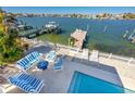 Gorgeous waterfront property with a dock and inviting outdoor seating with serene water views at 474 20Th Ave, Indian Rocks Beach, FL 33785