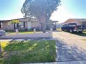 Quaint single-story home with a well-kept lawn, long driveway, and mature landscaping at 4812 Bonita Vista Dr, Tampa, FL 33634
