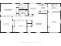 Detailed floor plan showcasing the layout, including bedrooms, bathrooms, living area, and kitchen at 1720 Chrysler Ave, Sarasota, FL 34234