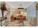 Bright dining room showcasing a pink table, stylish rug, and interesting decorative accents for an inviting space at 4705 1St Ne St # 326, St Petersburg, FL 33703