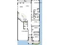 Detailed floor plan showcasing the layout of the bedrooms, bathrooms, kitchen, and living areas at 1599 Running Tide Pl, Sarasota, FL 34240