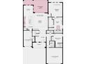 Floor plan showcasing the layout of the first floor with multiple rooms and attached garages at 34053 Anchor Light Ln, Wesley Chapel, FL 33543