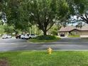Traditional home with a sprawling front lawn, mature trees and a yellow fire hydrant at 3902 Shoreside Cir, Tampa, FL 33624