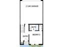 Floorplan depicting entry, Bedrm 3, and bath 3 at 448 31St N Ln, St Petersburg, FL 33713