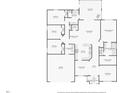 Detailed floorplan illustrating the layout with dimensions of each room and the connection of the home at 5340 Riva Ridge Dr, Wesley Chapel, FL 33544