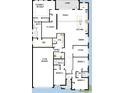Detailed floor plan showcasing the layout and dimensions of this spacious, four-bedroom house at 6126 Hidden Branch Dr, Apollo Beach, FL 33572