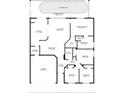Detailed floor plan showcases the layout, including a screened pool, living spaces and bedroom dimensions at 8820 Cypress Hammock Dr, Tampa, FL 33614