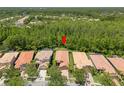 Aerial view of single Gathering home in a lush, gated community at 14634 Mirasol Manor Ct, Tampa, FL 33626