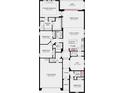 Detailed floor plan showcasing the layout of this home, with primary suite, kitchen and flex space at 3404 Lumber Falls Dr, Plant City, FL 33565