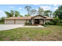 Charming single-story home boasts a three-car garage, stone accents, and a well-manicured lawn at 8011 N Mobley Rd, Odessa, FL 33556