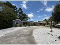 Quaint one-story home features a circular driveway and well maintained landscaping at 6741 4Th Ave N, St Petersburg, FL 33710