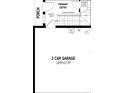 Floorplan of a two car garage with an entry porch and stairs to the primary entry at 17420 Moonflower Dr # 201, Venice, FL 34293