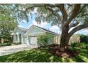 Attractive home featuring a three-car garage, mature landscaping, and a well-maintained lawn, creating great curb appeal at 10219 Millport Dr, Tampa, FL 33626