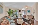 Comfortable living room with plush seating and natural light from arched windows at 19412 Heritage Harbor, Lutz, FL 33558