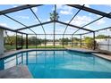 Screen enclosed pool overlooking the lake with brick coping and patio and beautiful view at 3925 Dunaire Dr, Valrico, FL 33596