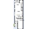 First floor floorplan features kitchen, dining, Gathering room, and lanai at 503 W Warren Ave # 1, Tampa, FL 33624
