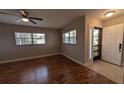 Bright living room with hardwood floors and a view of the front yard at 4021 19Th N St, St Petersburg, FL 33714