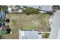 Aerial view of empty lot; a prime real estate opportunity for building your dream home at 13124 4Th E St, Madeira Beach, FL 33708