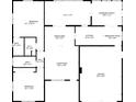 Detailed floor plan showcasing the layout of a house, including the living room, bedrooms, kitchen, and garage dimensions at 1707 Hibiscus S Cir, Oldsmar, FL 34677