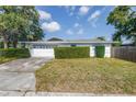 This home boasts a two-car garage, trimmed hedges and a neatly maintained lawn at 6441 27Th N Ave, St Petersburg, FL 33710
