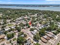 Neighborhood aerial view featuring lush greenery and proximity to the bay at 8020 24Th Ave N, St Petersburg, FL 33710