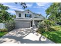 Charming two-story home with well-manicured lawn and a gray color scheme and a covered front porch at 8095 35Th Ave N, St Petersburg, FL 33710