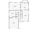 First floor floorplan featuring kitchen, breakfast nook, Gathering room, living room and garage at 4852 Trinidad Dr, Land O Lakes, FL 34639