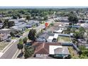 Aerial view of a residential area showing this home in the surrounding neighborhood at 7131 Vista Way, Port Richey, FL 34668