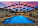 Relaxing screened-in pool with a covered patio, barbecue and chairs for entertaining guests at 13544 Avista Dr, Tampa, FL 33624