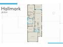 Hallmark floorplan featuring an open-concept design, flex room, and covered lanai at 18913 Indian Rock Pl, Lakewood Ranch, FL 34211