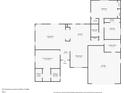 Layout of a 3-bedroom home with a living room, kitchen, dining room, and attached garage at 2911 Pemberton Creek Dr, Seffner, FL 33584
