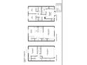 Detailed floor plan showcasing the layout of a modern townhome with multiple floors at 4208 W Carmen St # C, Tampa, FL 33609
