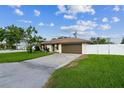 Exterior view of a well-maintained home with a neatly manicured lawn and a two-car garage at 2204 78Th W St, Bradenton, FL 34209