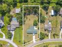Wide aerial shot showcases the property's location amidst lush greenery and neighborhood amenities at 12220 Twin Branch Acres Rd, Tampa, FL 33626