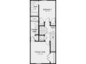 Second floor plan showing primary suite, secondary bedroom, laundry and bath at 14040 Textile Run, Parrish, FL 34219