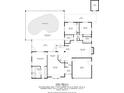 This detailed floor plan showcases the layout of the 1989 sq ft home, including the pool, porch and screened in patio at 1235 Nelson St, Dunedin, FL 34698