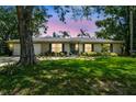 Charming one-story home with a well-manicured lawn and mature landscaping at 3366 Clover Leaf Ln, Land O Lakes, FL 34639