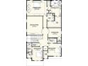 Upstairs floor plan featuring primary bedroom, bonus room, homework area and bedrooms with a detailed bathroom layout at 3919 W Leona St, Tampa, FL 33629
