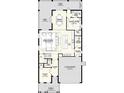 Detailed floor plan showcasing the layout of the home's living spaces, including the great room, kitchen, and lanai at 3919 W Leona St, Tampa, FL 33629