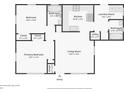 Floorplan showing bedroom sizes, bathroom locations, living room size and closet locations at 1015 13Th Nw Ave, Largo, FL 33770