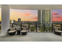 Spacious balcony with seating showcasing expansive city views, perfect for relaxing and entertaining at 449 S 12Th St # 1201, Tampa, FL 33602