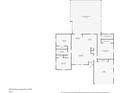 Floor plan of home including living room, dining room, 3 bedrooms, 2 bathrooms, and a screened patio/pool at 7818 Holiday Dr, Spring Hill, FL 34606