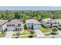 Well-maintained two-story home in a suburban neighborhood with lush green surroundings at 8208 Praise Dr, Tampa, FL 33625
