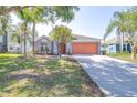 Inviting single-Gathering home with a well-maintained lawn and a two-car garage, perfect for suburban living at 12136 Luftburrow Ln, Hudson, FL 34669