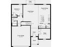 Open concept floor plan with great room, kitchen, dining area, study, and two car garage at 13576 Tropical Breeze Way, Hudson, FL 34669