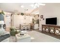 Spacious living room offering hardwood floors and an open floor plan at 2403 Nantucket Field Way # 27, Sun City Center, FL 33573