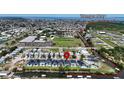 Aerial view of neighborhood with easy access to Tampa Bay and private boat docks at 6530 Simone Shores Cir, Apollo Beach, FL 33572